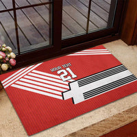 Swiss Football Custom Rubber Doormat 1990-1992 Retro Red Switzerland Vintage