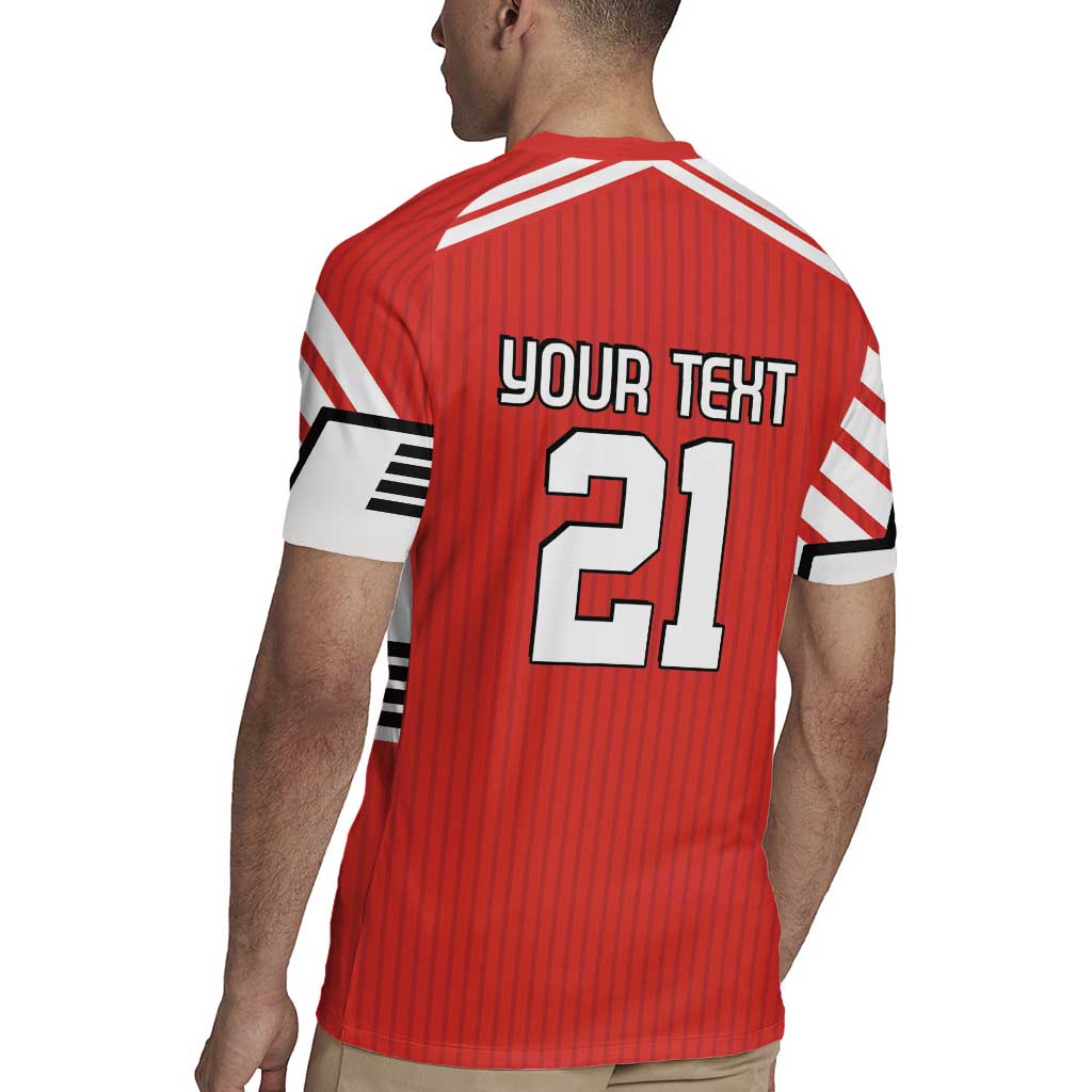 Swiss Football Custom Rugby Jersey 1990-1992 Retro Red Switzerland Vintage