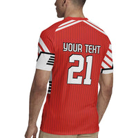 Swiss Football Custom Rugby Jersey 1990-1992 Retro Red Switzerland Vintage