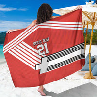 Swiss Football Custom Sarong 1990-1992 Retro Red Switzerland Vintage