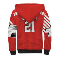 Swiss Football Custom Sherpa Hoodie 1990-1992 Retro Red Switzerland Vintage