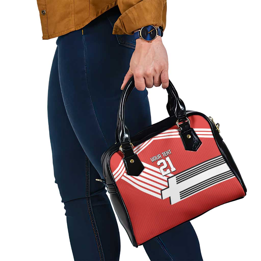 Swiss Football Custom Shoulder Handbag 1990-1992 Retro Red Switzerland Vintage