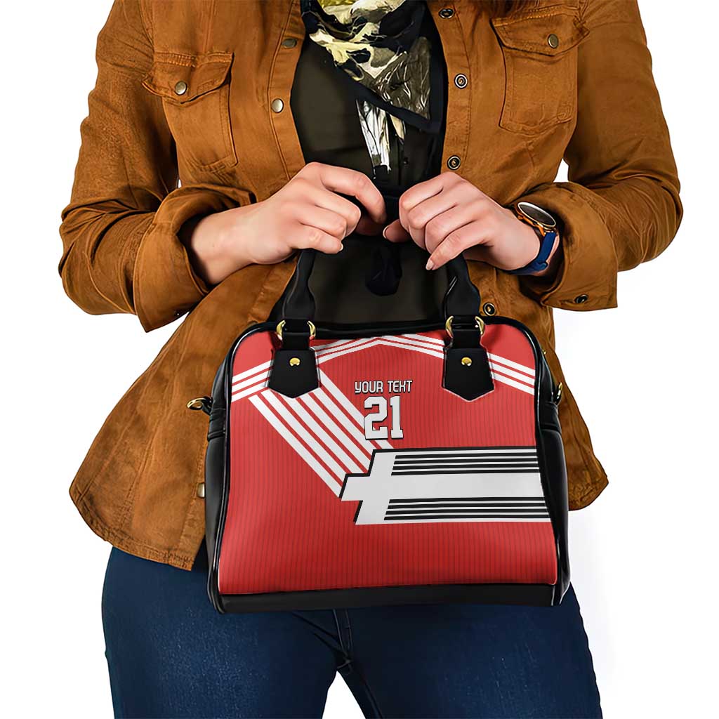 Swiss Football Custom Shoulder Handbag 1990-1992 Retro Red Switzerland Vintage
