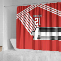 Swiss Football Custom Shower Curtain 1990-1992 Retro Red Switzerland Vintage