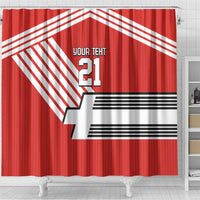 Swiss Football Custom Shower Curtain 1990-1992 Retro Red Switzerland Vintage