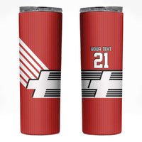Swiss Football Custom Skinny Tumbler 1990-1992 Retro Red Switzerland Vintage
