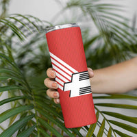 Swiss Football Custom Skinny Tumbler 1990-1992 Retro Red Switzerland Vintage