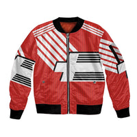 Swiss Football Custom Sleeve Zip Bomber Jacket 1990-1992 Retro Red Switzerland Vintage