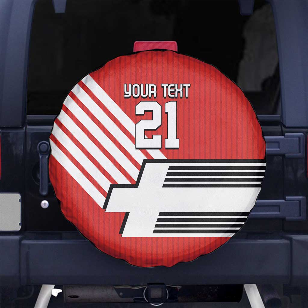 Swiss Football Custom Spare Tire Cover 1990-1992 Retro Red Switzerland Vintage