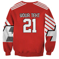 Swiss Football Custom Sweatshirt 1990-1992 Retro Red Switzerland Vintage