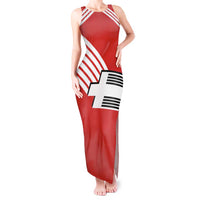 Swiss Football Custom Tank Maxi Dress 1990-1992 Retro Red Switzerland Vintage