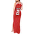 Swiss Football Custom Tank Maxi Dress 1990-1992 Retro Red Switzerland Vintage