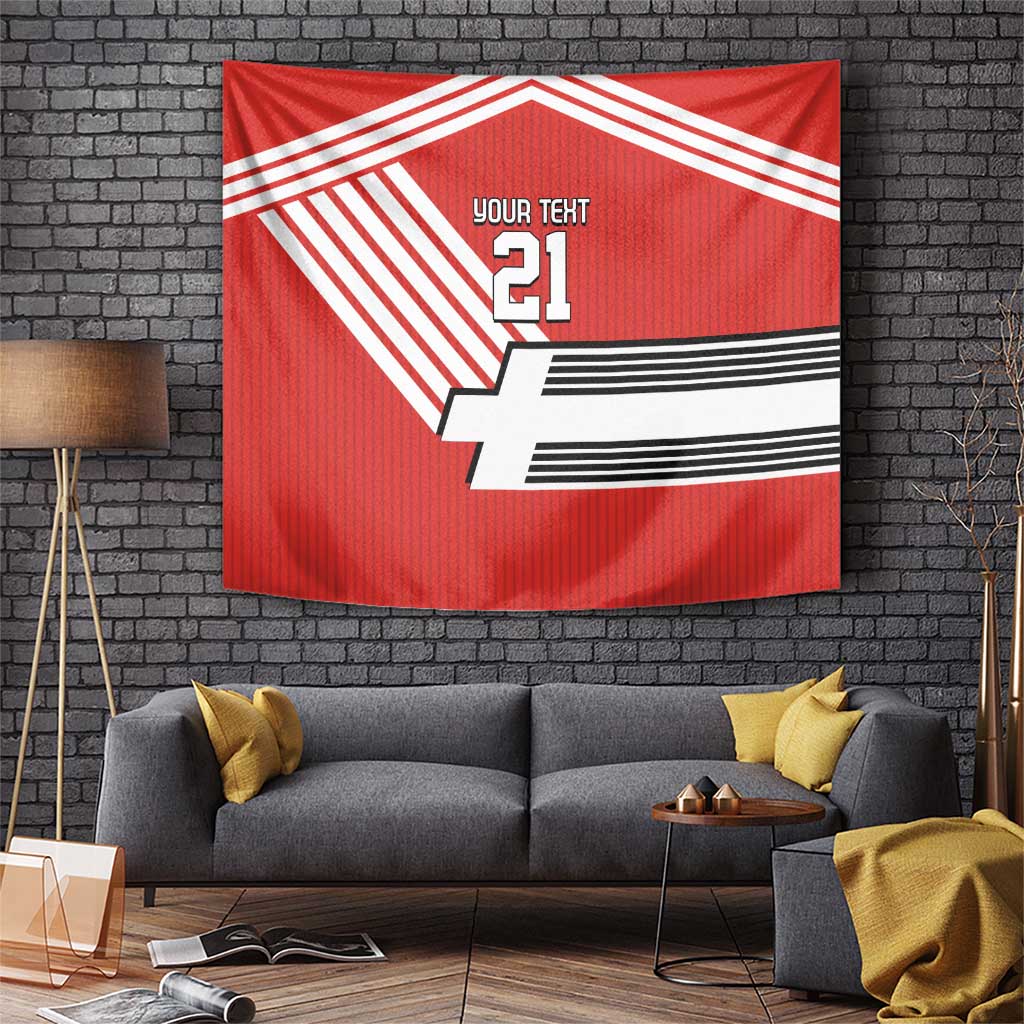 Swiss Football Custom Tapestry 1990-1992 Retro Red Switzerland Vintage