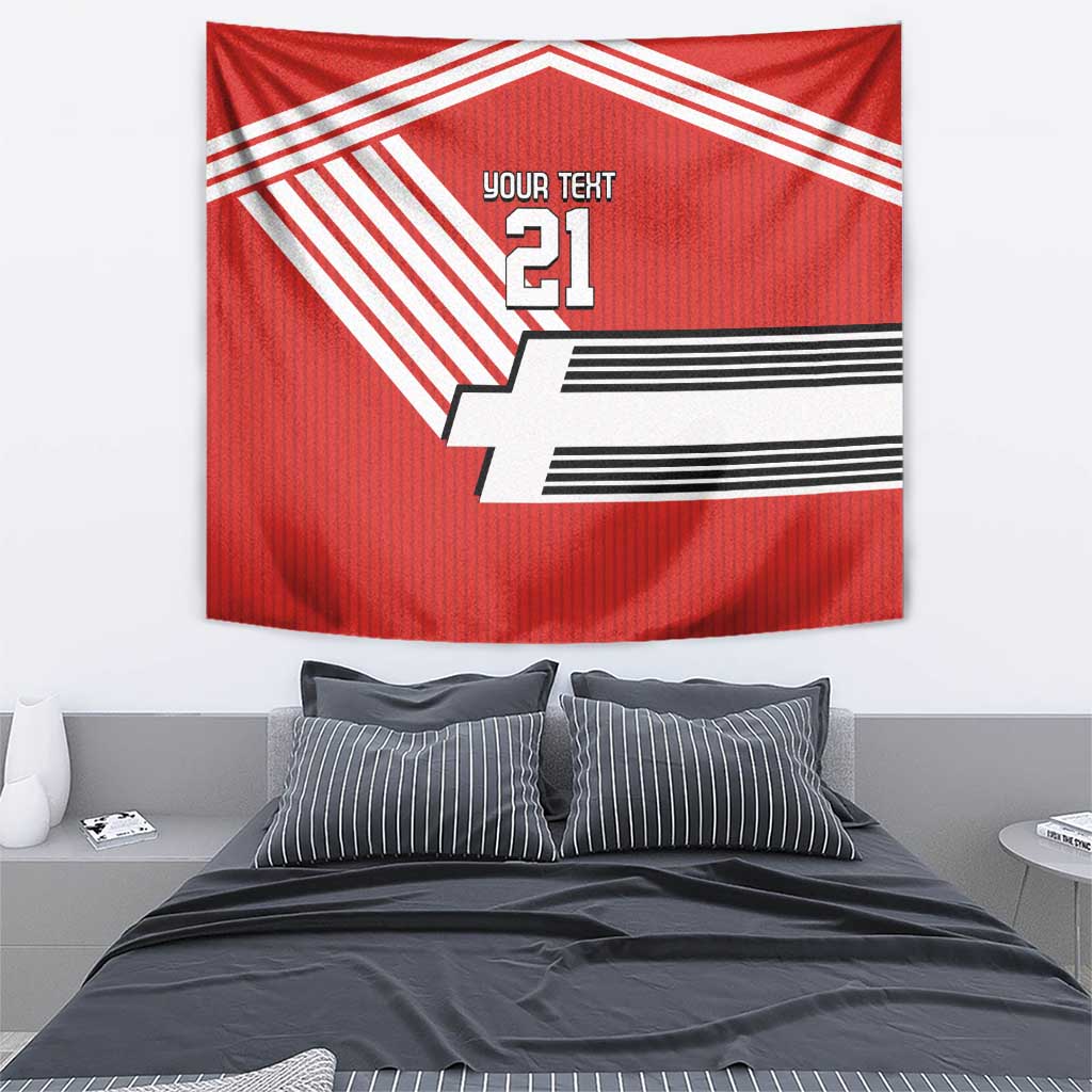 Swiss Football Custom Tapestry 1990-1992 Retro Red Switzerland Vintage