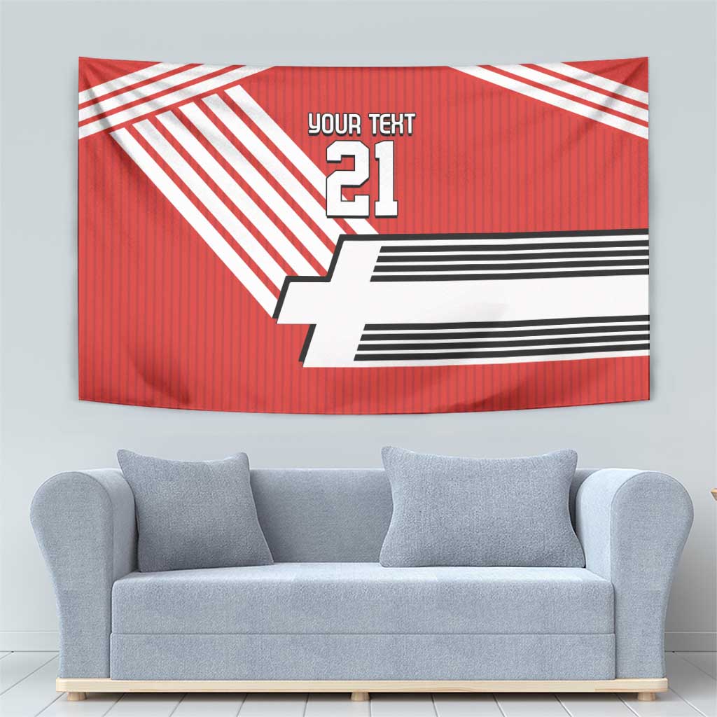 Swiss Football Custom Tapestry 1990-1992 Retro Red Switzerland Vintage