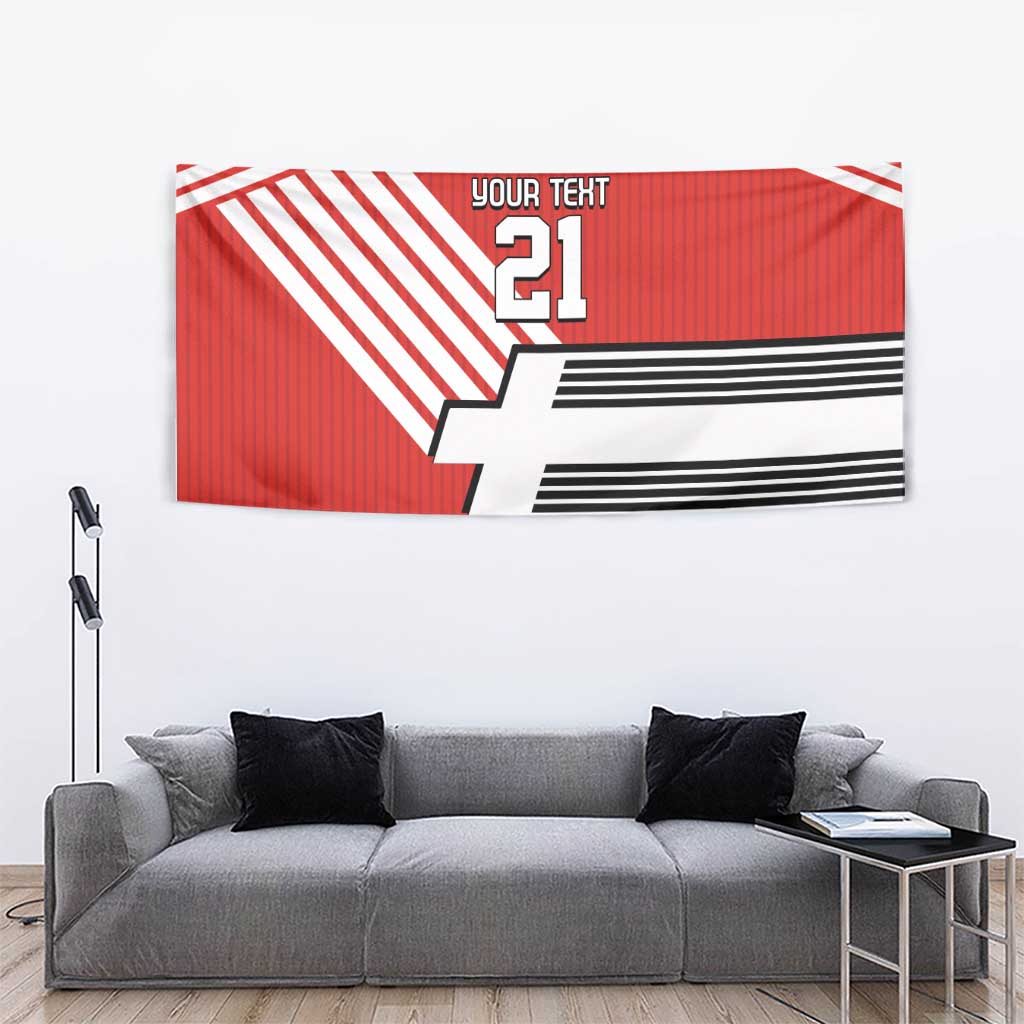 Swiss Football Custom Tapestry 1990-1992 Retro Red Switzerland Vintage