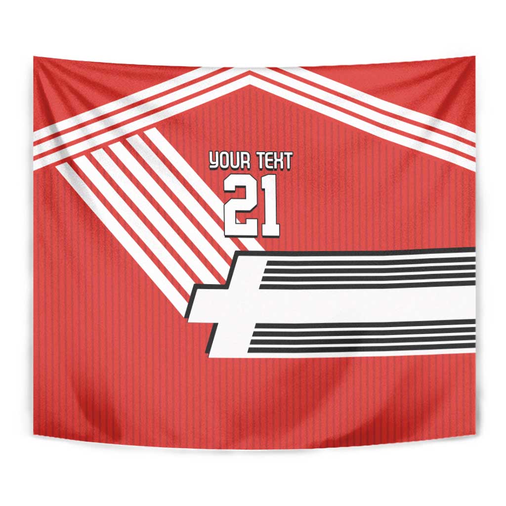 Swiss Football Custom Tapestry 1990-1992 Retro Red Switzerland Vintage