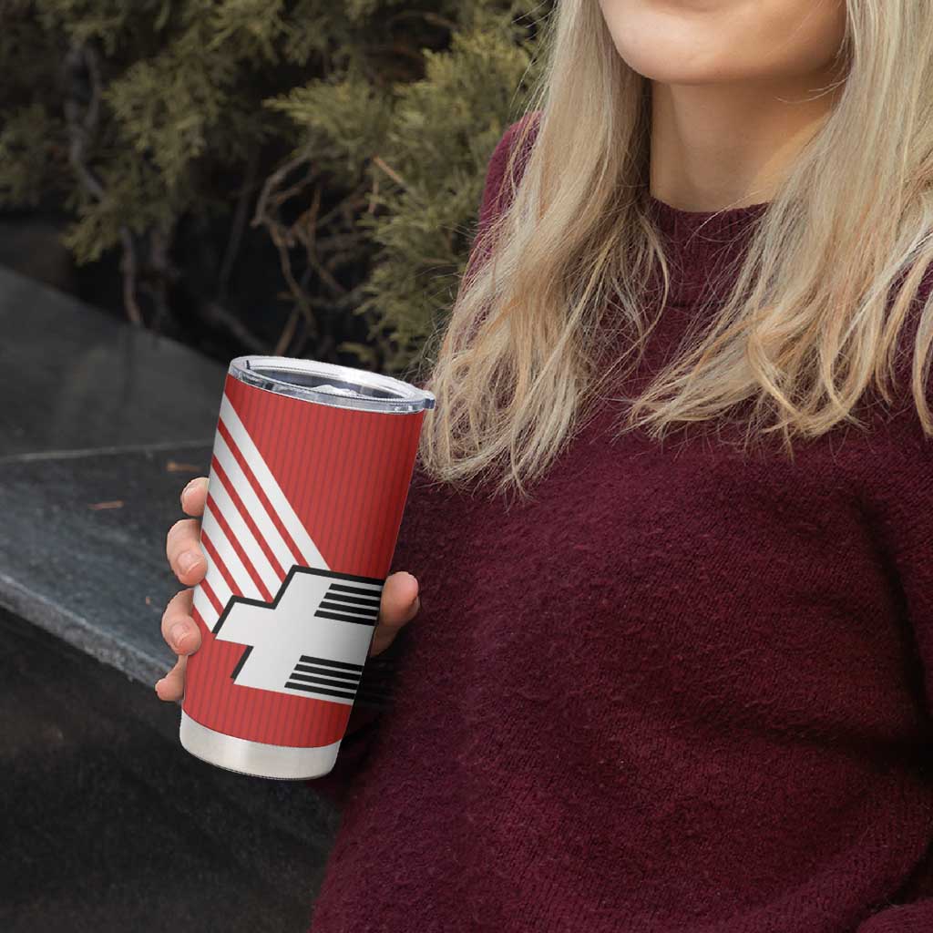 Swiss Football Custom Tumbler Cup 1990-1992 Retro Red Switzerland Vintage