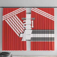 Swiss Football Custom Window Curtain 1990-1992 Retro Red Switzerland Vintage