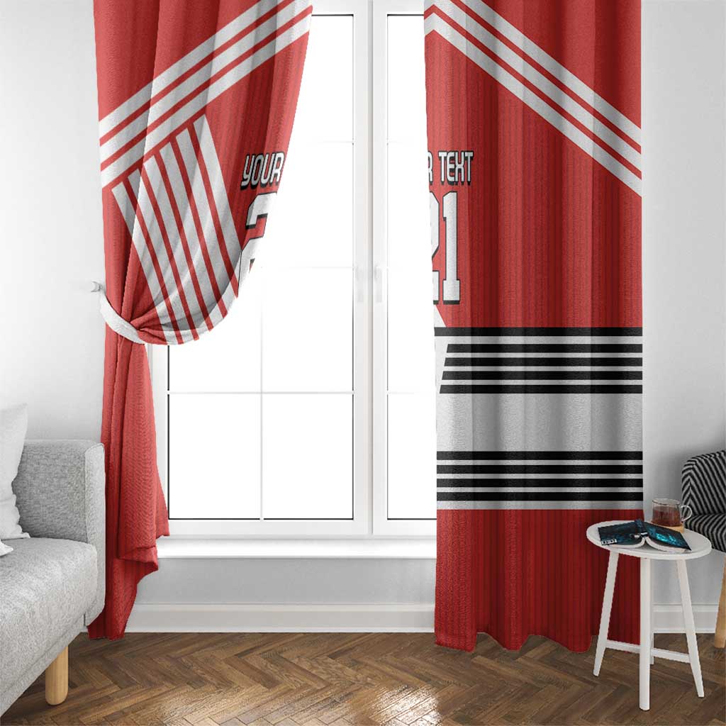 Swiss Football Custom Window Curtain 1990-1992 Retro Red Switzerland Vintage