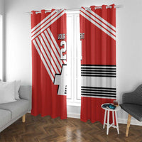 Swiss Football Custom Window Curtain 1990-1992 Retro Red Switzerland Vintage