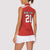 Swiss Football Custom Women Sleeveless Polo Shirt 1990-1992 Retro Red Switzerland Vintage