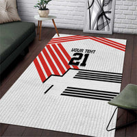 Swiss Football Custom Area Rug 1990-1992 Retro White Switzerland Vintage