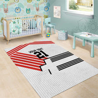 Swiss Football Custom Area Rug 1990-1992 Retro White Switzerland Vintage