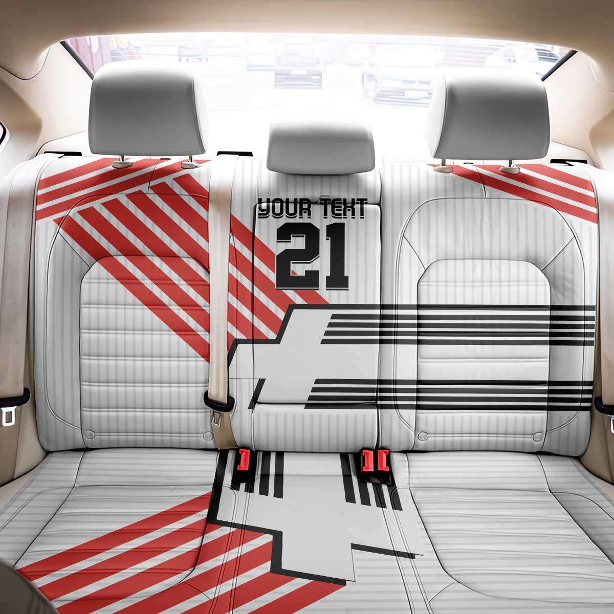 Swiss Football Custom Back Car Seat Cover 1990-1992 Retro White Switzerland Vintage