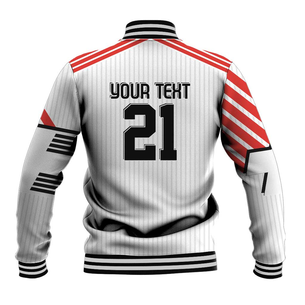 Swiss Football Custom Baseball Jacket 1990-1992 Retro White Switzerland Vintage