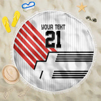 Swiss Football Custom Beach Blanket 1990-1992 Retro White Switzerland Vintage