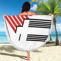 Swiss Football Custom Beach Blanket 1990-1992 Retro White Switzerland Vintage