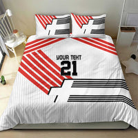 Swiss Football Custom Bedding Set 1990-1992 Retro White Switzerland Vintage