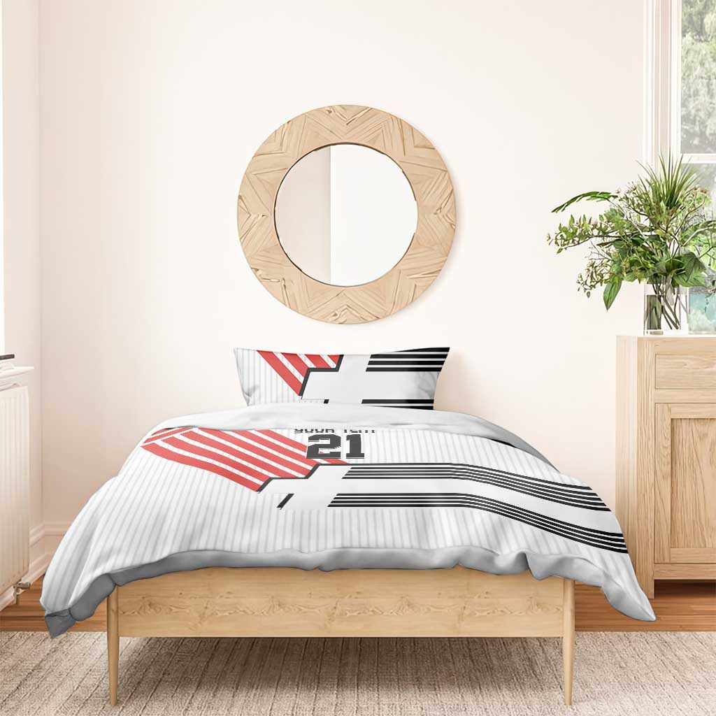 Swiss Football Custom Bedding Set 1990-1992 Retro White Switzerland Vintage