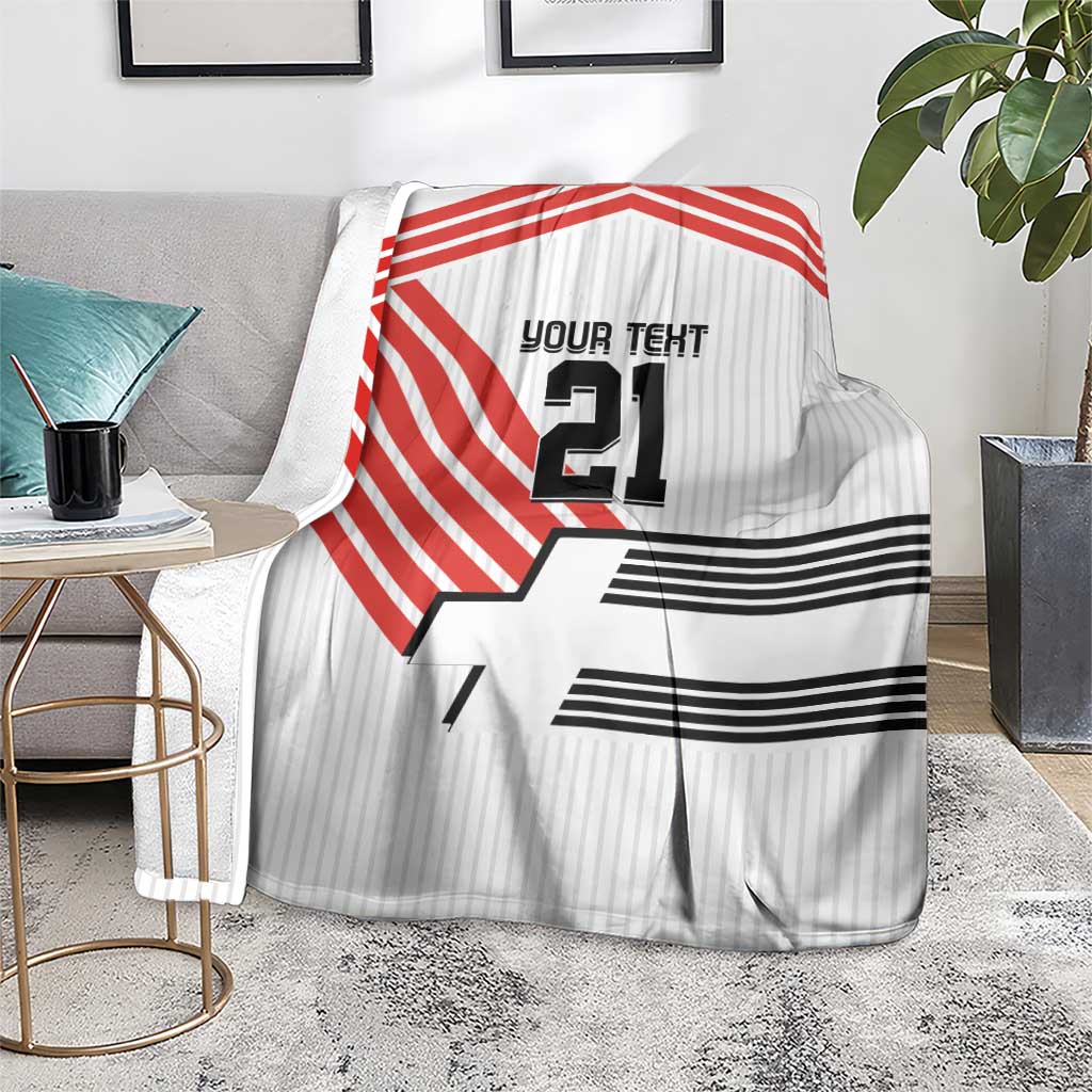 Swiss Football Custom Blanket 1990-1992 Retro White Switzerland Vintage