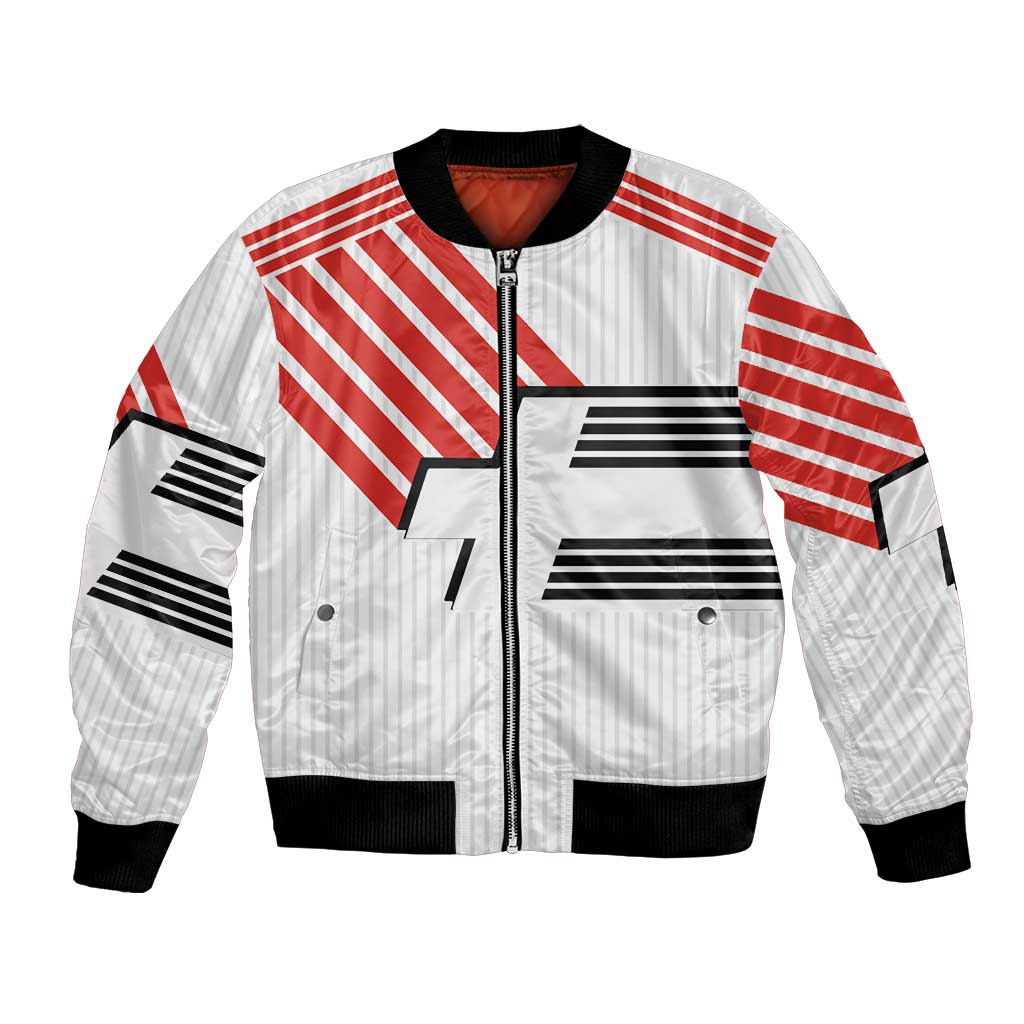 Swiss Football Custom Bomber Jacket 1990-1992 Retro White Switzerland Vintage