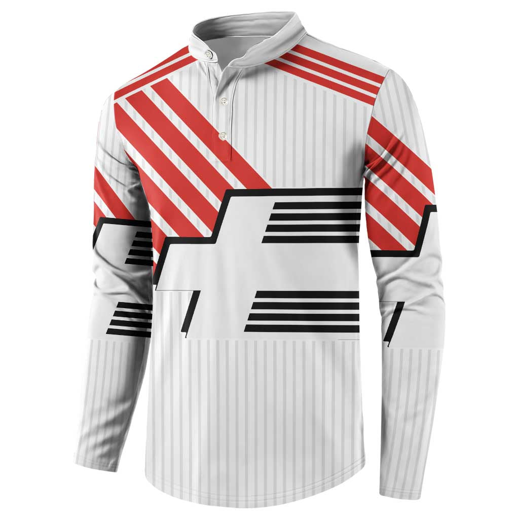 Swiss Football Custom Button Sweatshirt 1990-1992 Retro White Switzerland Vintage