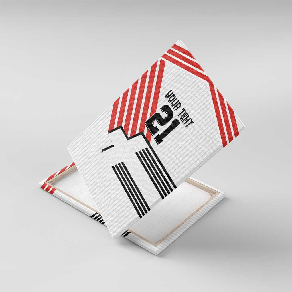 Swiss Football Custom Canvas Wall Art 1990-1992 Retro White Switzerland Vintage