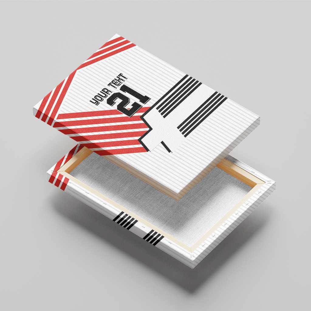 Swiss Football Custom Canvas Wall Art 1990-1992 Retro White Switzerland Vintage