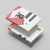 Swiss Football Custom Canvas Wall Art 1990-1992 Retro White Switzerland Vintage