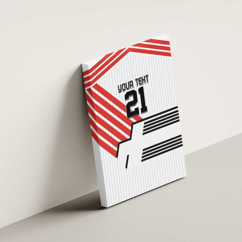 Swiss Football Custom Canvas Wall Art 1990-1992 Retro White Switzerland Vintage