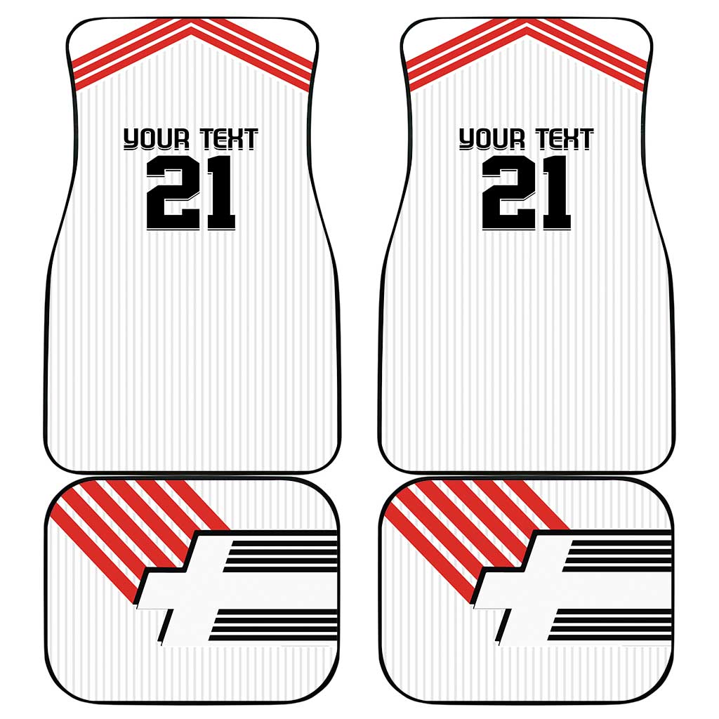 Swiss Football Custom Car Mats 1990-1992 Retro White Switzerland Vintage