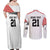 Swiss Football Custom Couples Matching Off Shoulder Maxi Dress and Long Sleeve Button Shirt 1990-1992 Retro White Switzerland Vintage