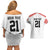 Swiss Football Custom Couples Matching Off Shoulder Short Dress and Hawaiian Shirt 1990-1992 Retro White Switzerland Vintage