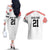 Swiss Football Custom Couples Matching Off The Shoulder Long Sleeve Dress and Hawaiian Shirt 1990-1992 Retro White Switzerland Vintage