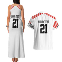 Swiss Football Custom Couples Matching Tank Maxi Dress and Hawaiian Shirt 1990-1992 Retro White Switzerland Vintage