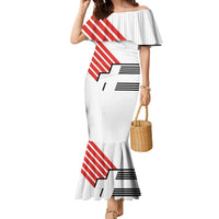 Swiss Football Custom Family Matching Mermaid Dress and Hawaiian Shirt 1990-1992 Retro White Switzerland Vintage