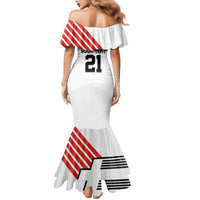 Swiss Football Custom Family Matching Mermaid Dress and Hawaiian Shirt 1990-1992 Retro White Switzerland Vintage