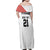Swiss Football Custom Family Matching Off Shoulder Maxi Dress and Hawaiian Shirt 1990-1992 Retro White Switzerland Vintage