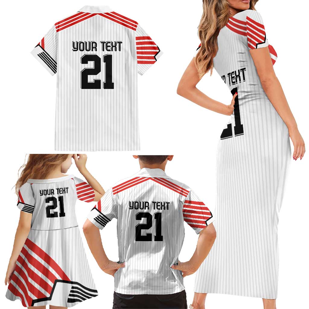 Swiss Football Custom Family Matching Short Sleeve Bodycon Dress and Hawaiian Shirt 1990-1992 Retro White Switzerland Vintage